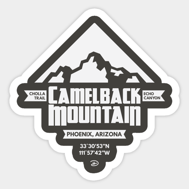 Camelback Mountain (Silhouette) Sticker by dhartist